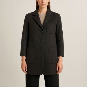 MAXMARA Button Front Wool Blazer Jacket